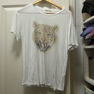Altar’d state tiger white short sleeve tshirt
